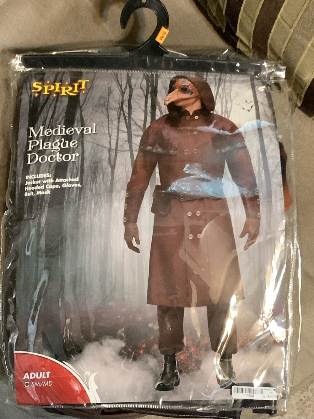 Spirit Brown Medieval Plague Doctor Costume Size Adult S/M
